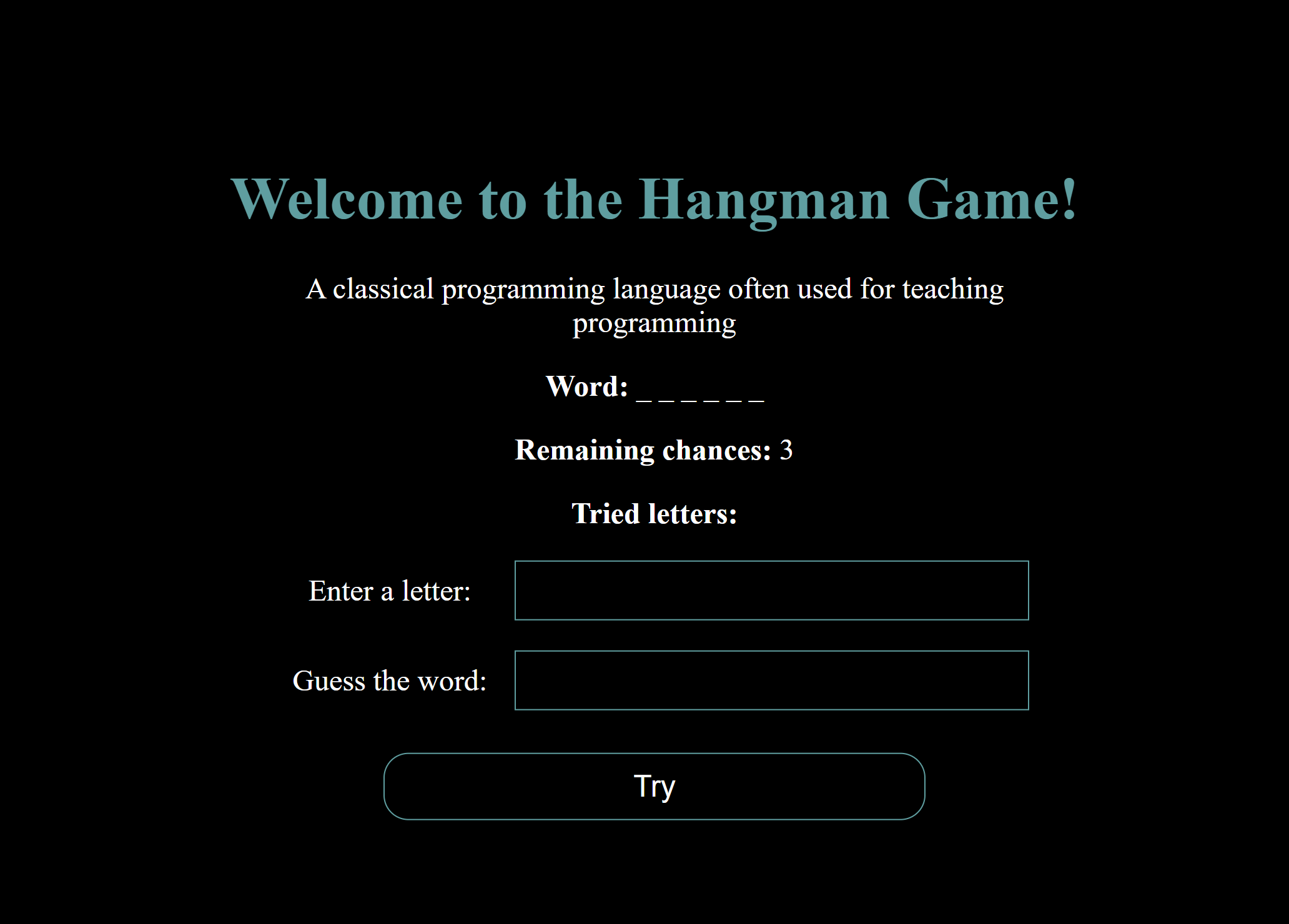 Hangman Game